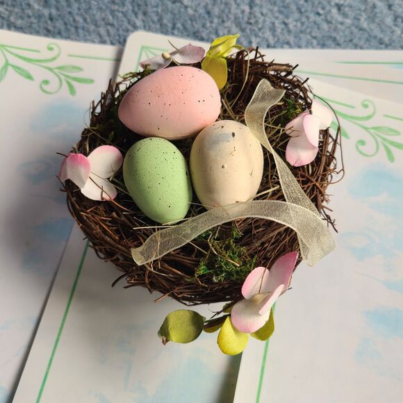 Set of Three Hobby Lobby Reversible Happy Easter Bunny Placemats w/ Bird Nest - Picture 3 of 9